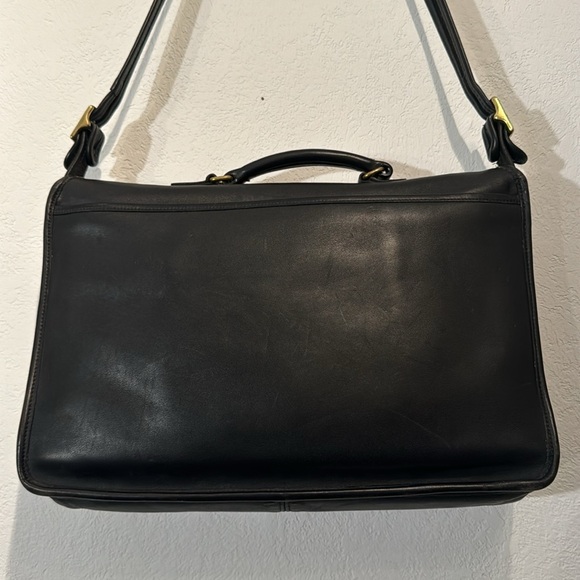 COPY - Vintage COACH 5180 Metropolitan Black Leather Brief Bag - Picture 7 of 16